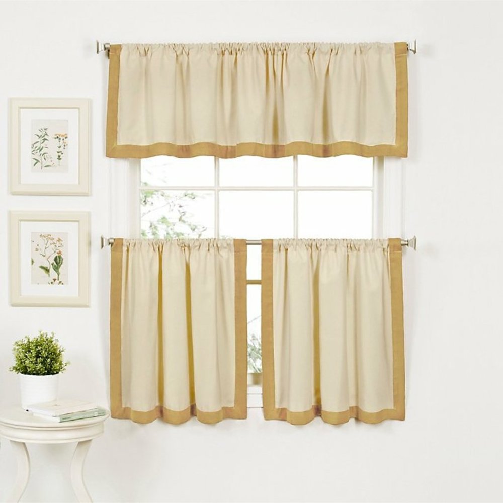 Wilton Window Curtain Tier Panel Pair- Linen
